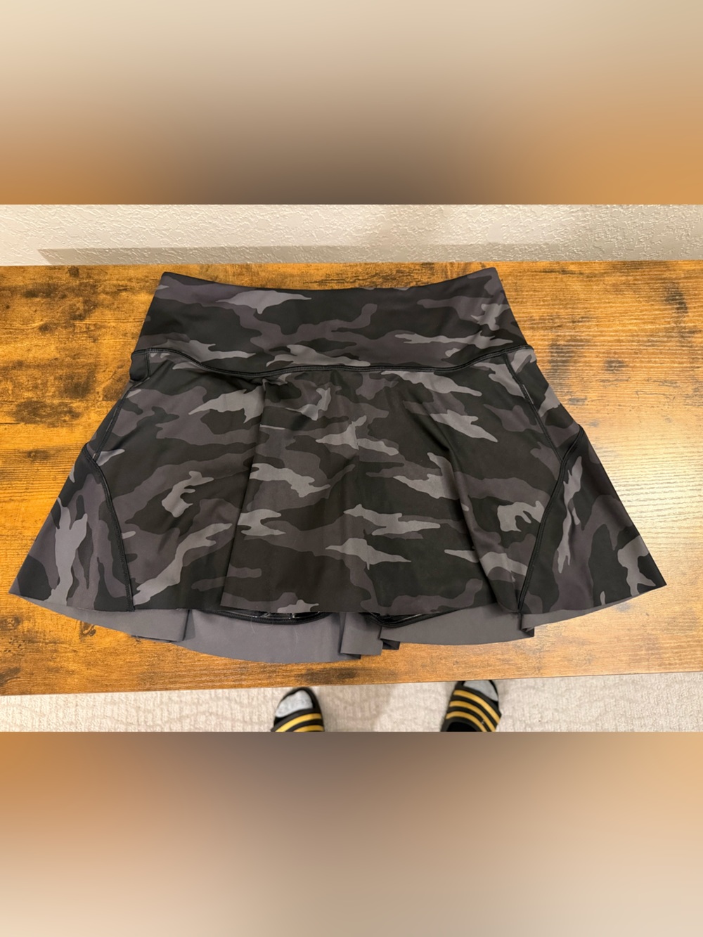 Athleta Black and Gray Camo Athletic Skirt